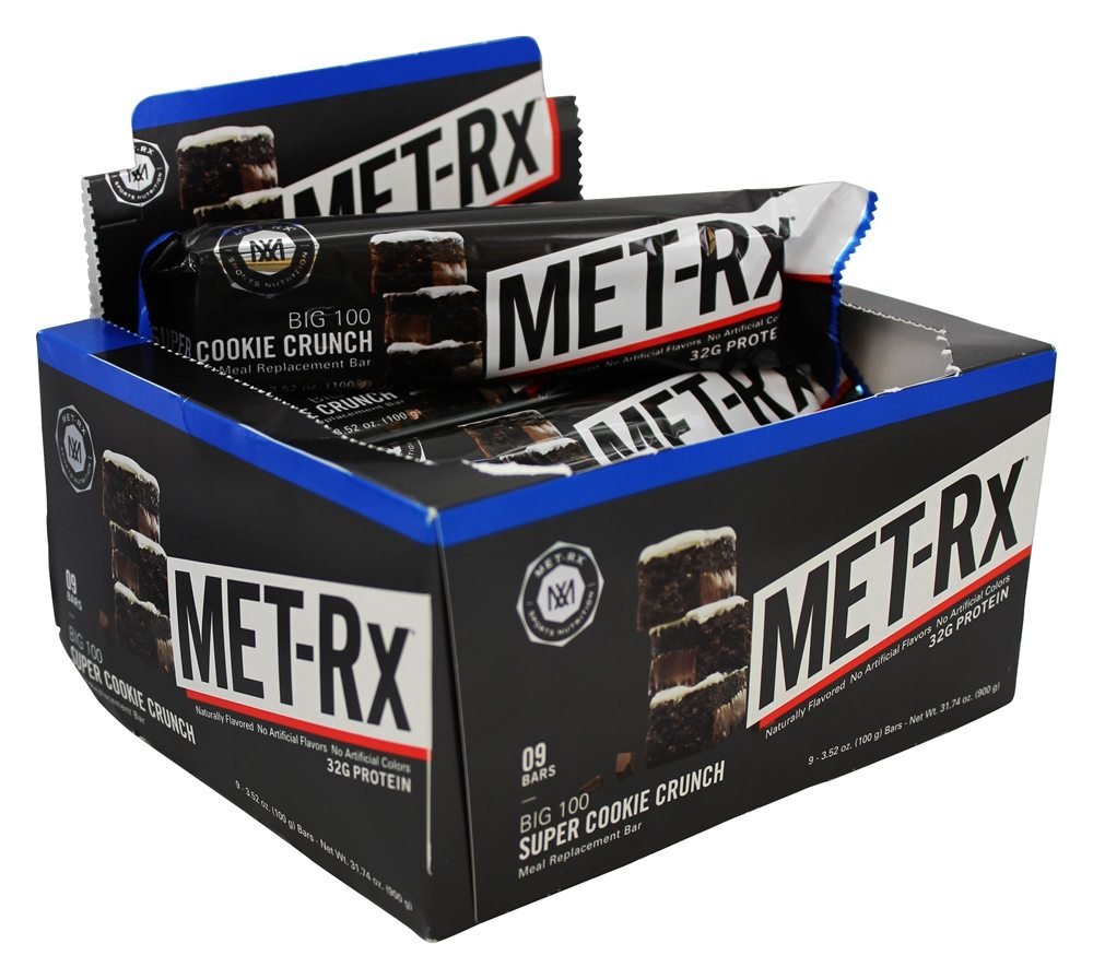 MET-Rx Colossal Cookie Crunch Snack Bar 3.52oz 9 Count